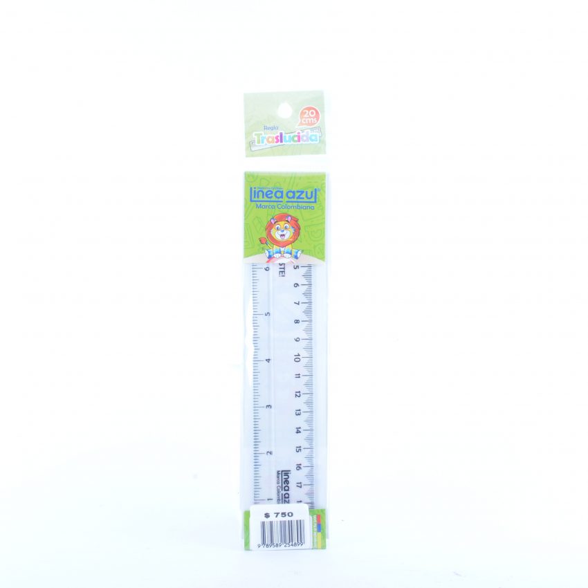 Regla 20cm Traslucida
