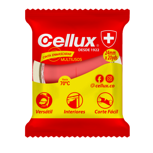 Cinta Enmascarar Cellux 1" 24mmx20mts