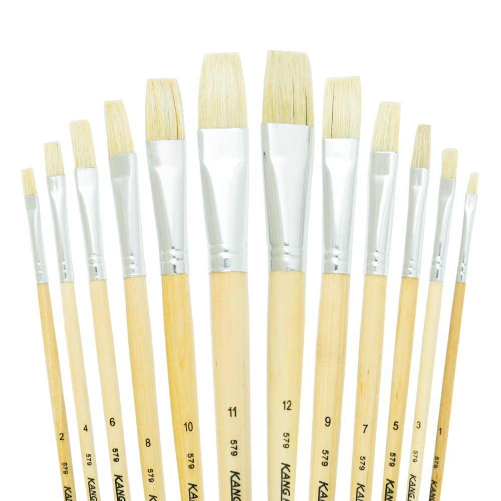 Estuche Pinceles Plano X12 Madera