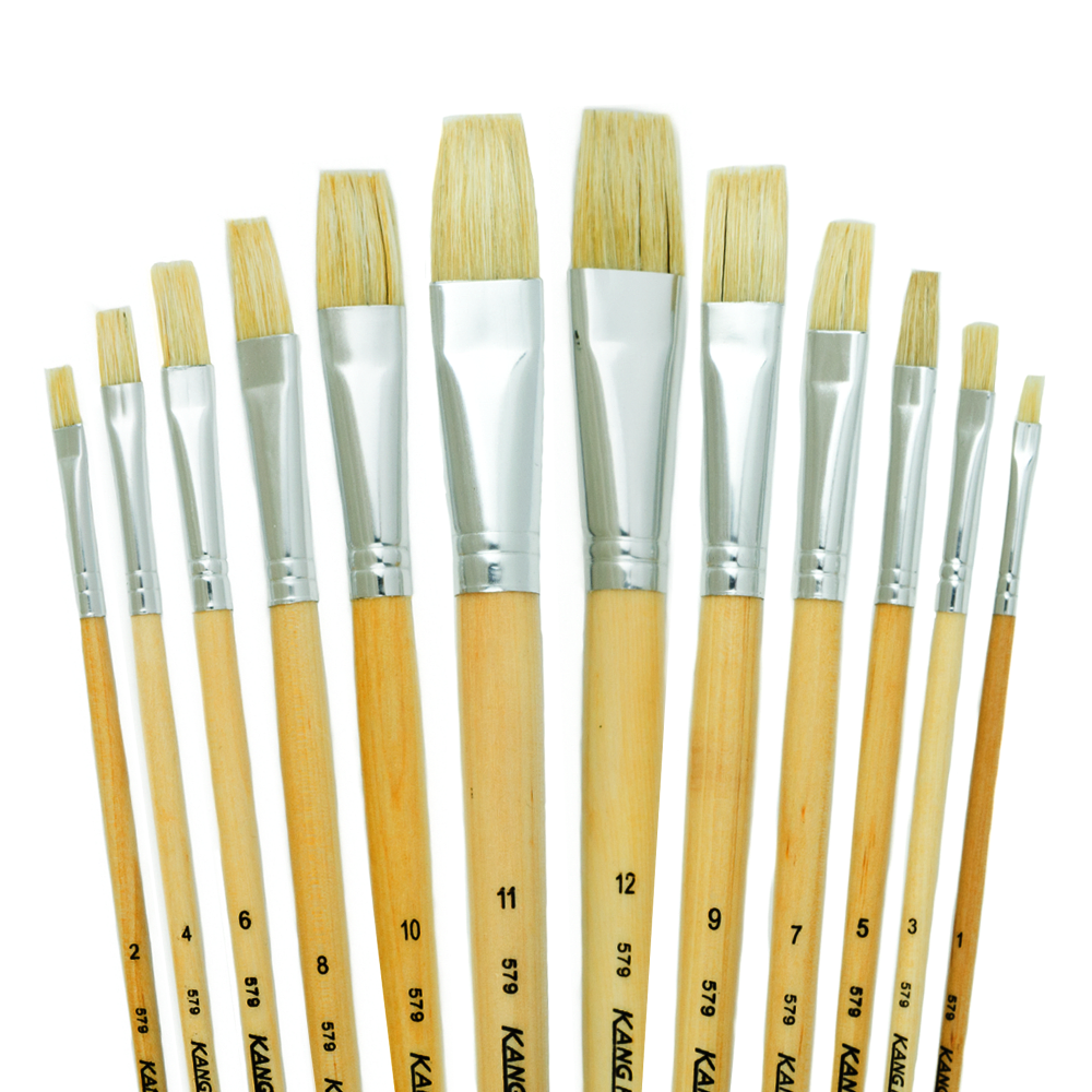 Estuche Pinceles Plano X12 Madera