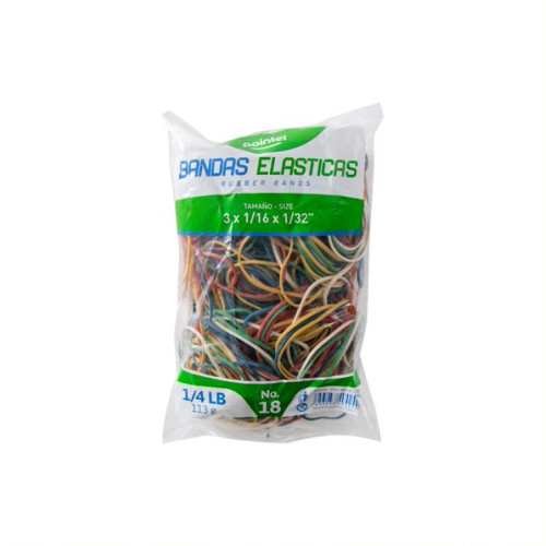 Banda Caucho 1/4 Colores Surtidos POIN