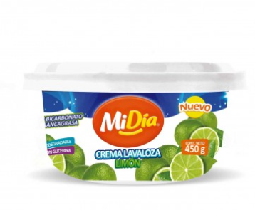 Jabon Lavaloza Crema Limón MiDía x450g