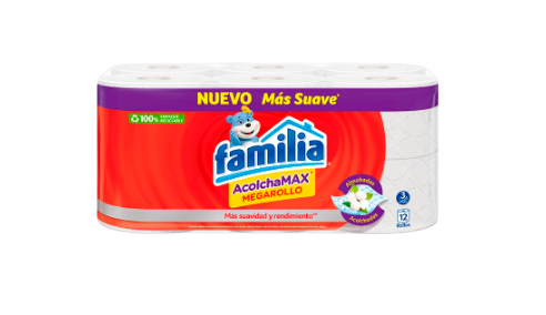 Papel Higienico MegaRollo Familia AcolchaMax X12