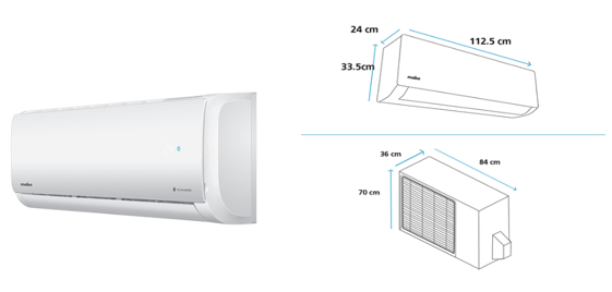 Aire Acondicionado MABE Inverter 24.000Btu 220V MMI24CDBWCCC8