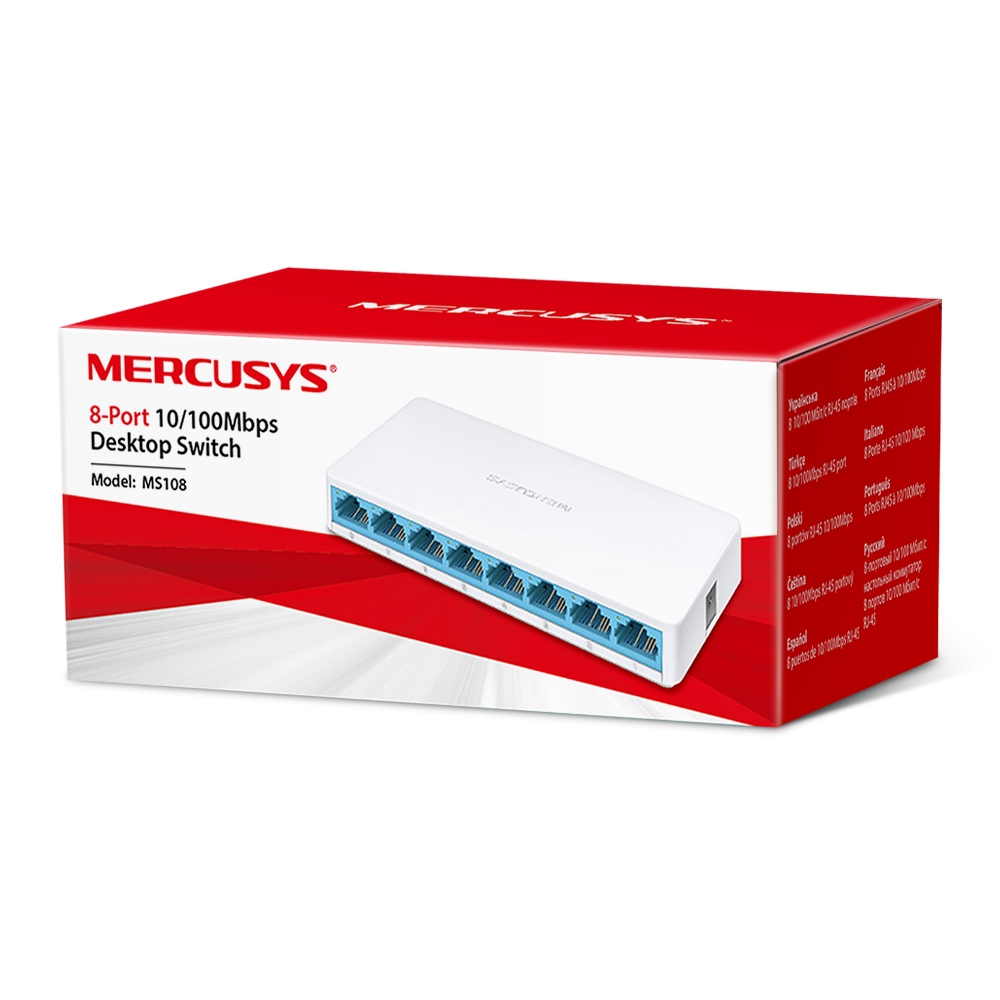 Switch 8 Puertos-10/100MBPS MERCUSYS MS108