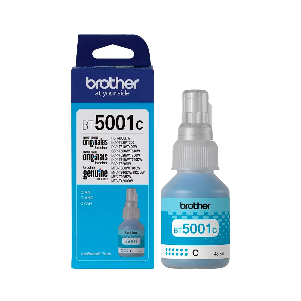 Botella Tinta Brother BT5001 Cyan