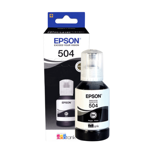 Botella Tinta EPSON T504120-AL #504 Negra 127ml