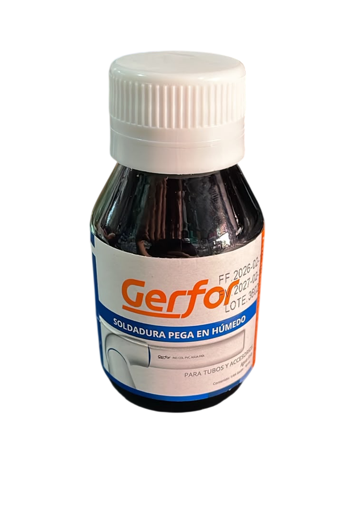 Pega Soldadura PVC Pega Humedo 1/128 GERFOR 30ml