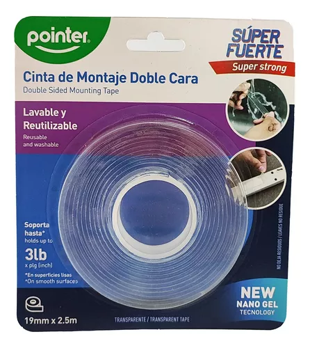 Cinta Doble Cara Siliconada 19MM X 2.5M