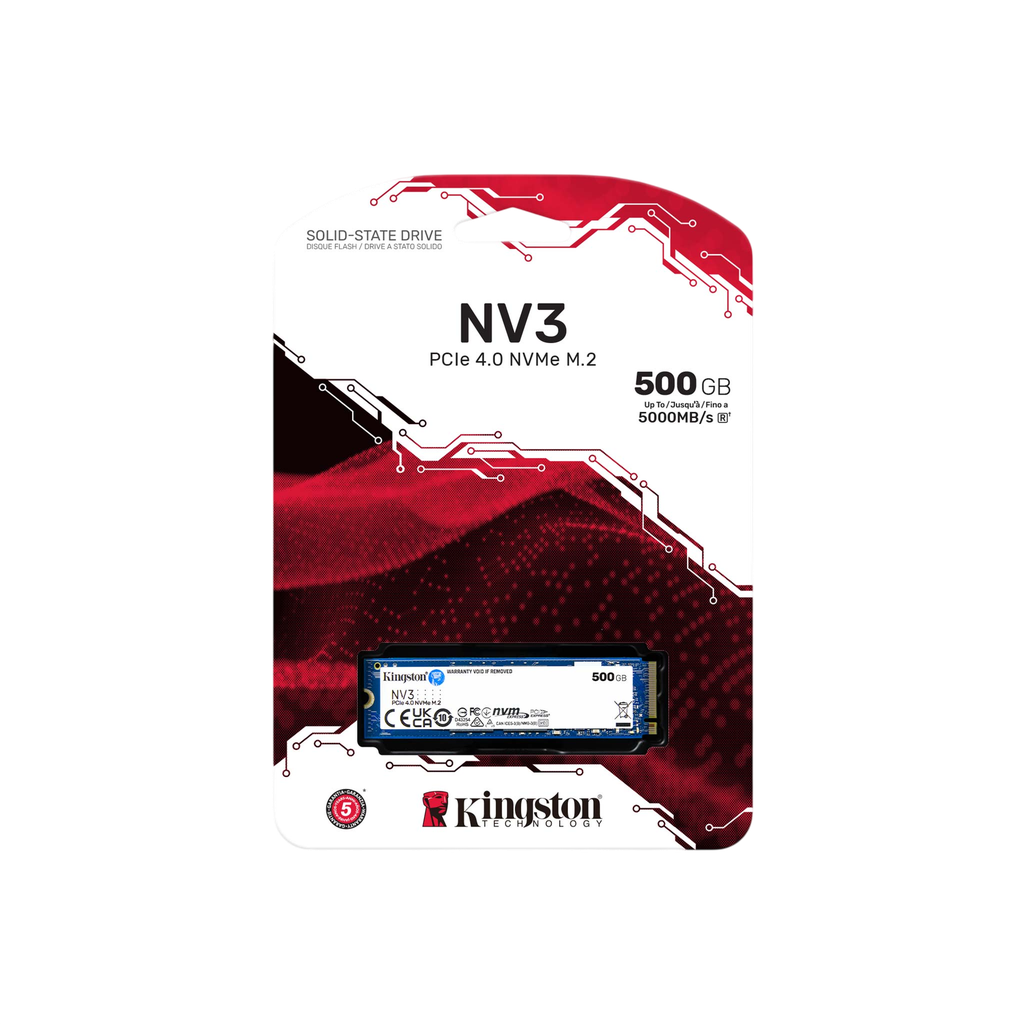 Unidad De Estado Solido kingston 500GB NV3 M.2 2280 PCIe 4.0 NVMe