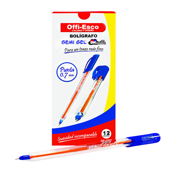 OFFIESCO Lapicero SEMI GEL 0.7MM OE-076F Azul