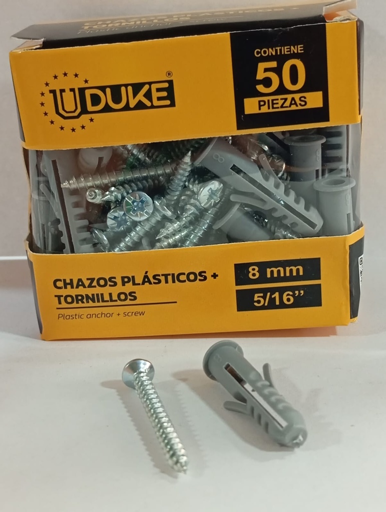 Tornillo Chazo Plastico 5/16 Und
