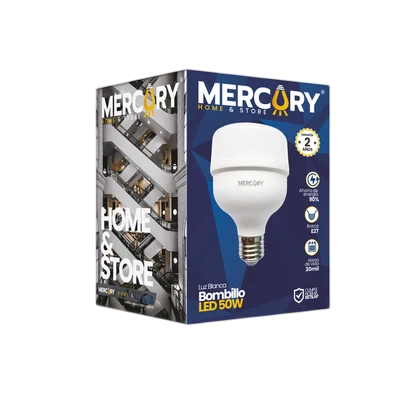Bombillo LED Alta Potencia de 50 Watts 6500k Blanco Mercury
