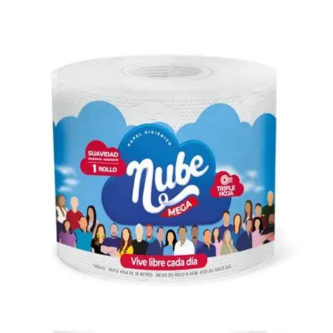 Papel Higienico Megarrollo Nube 30Mts