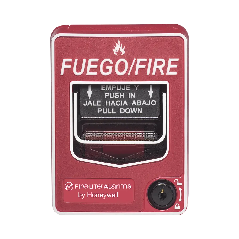 Estación Manual de Emergencia de Doble Acción Direccionable / Texto en Español / Compatible con Paneles Direccionables Fire-Lite