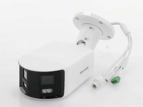 Camara Tipo Bala IP 6 Megapixel 2 Lentes 2.8mm(Imagen Panoramica 180°) 40 MTS IR /Exterior IP67/Luz Intermitente y Alerta de Audio/Audio Bidireccional HIKVISION DS-2CD1T63G2P