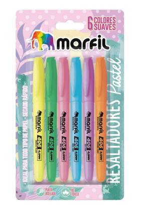 Resaltador Delgado Pastel Marfil X6 