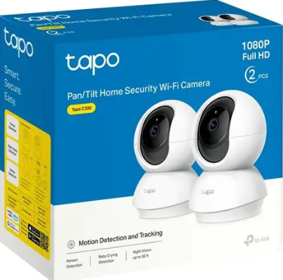 Tapo C200P2 Camara Wi-Fi Rotatoria 2-Pack 1080p Full HD 