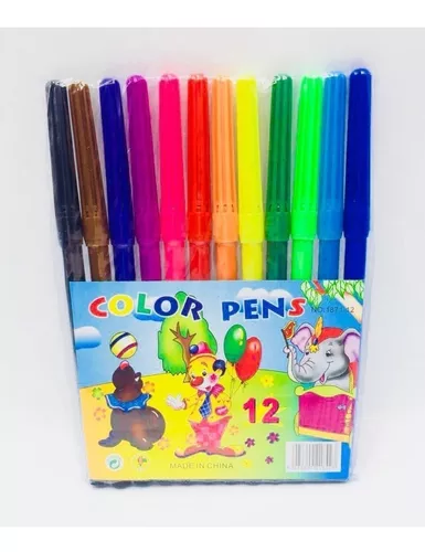 Plumones color pens X 12 Unidades