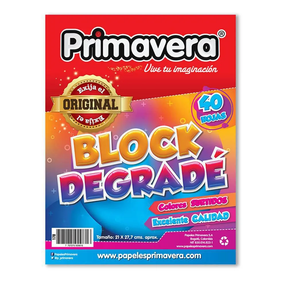 Block Iris Degrade 40 Hojas 21x27.7cm
