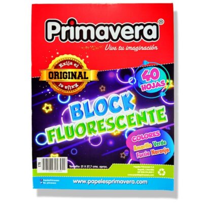Block Iris Fluoresen-Neon 40h 21x27.7cm