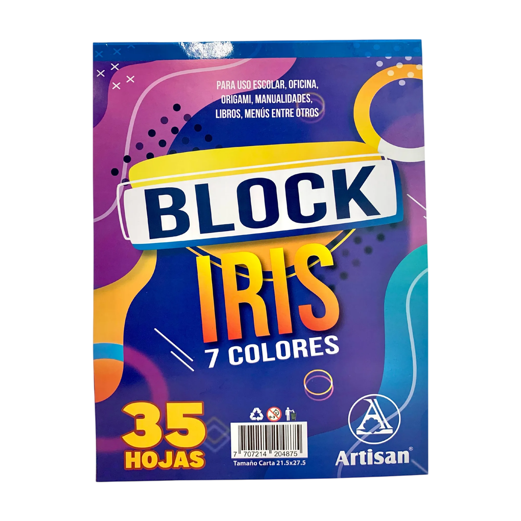 Block Iris Carta Artisan 35H 7 Colores