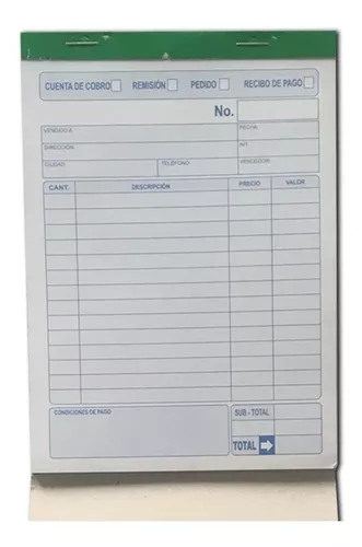 Faturero Autocopiante Pequeño