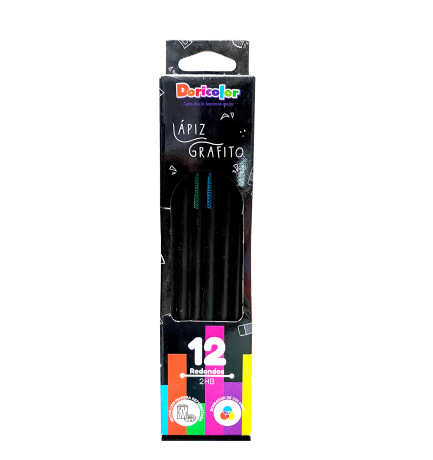 [121579] Lapiz Parchesitos 2HB Negro Doricolor