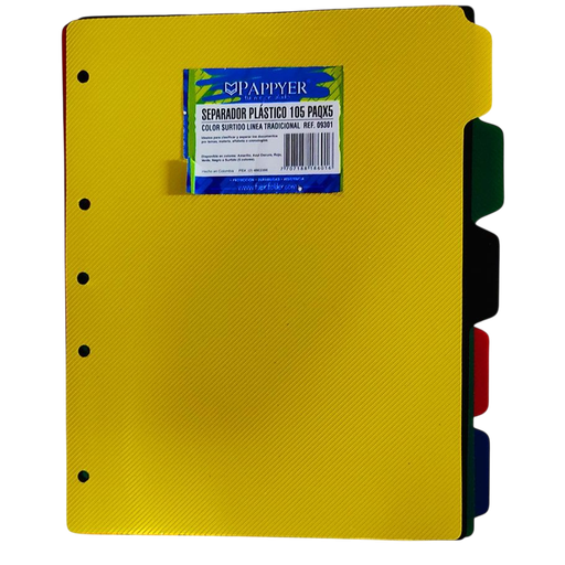 [121605] Separador 105c Plastico 105 X5 Pappyer