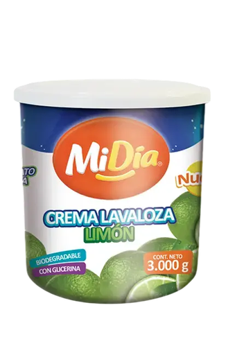 [805055] Jabon Lavaloza Crema Limón MiDía 3.000GR