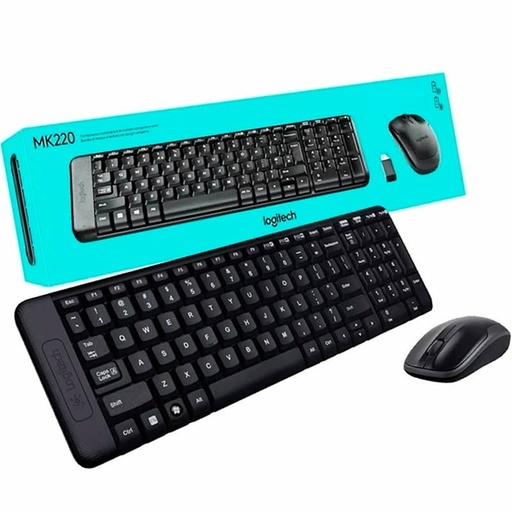 [706010] Combo Teclado LOGITECH WIRELESS MK220