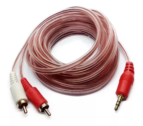 [713023] Cable 2x1 Plug 3.5- 2rca 4.5metros Stereo Siliconado
