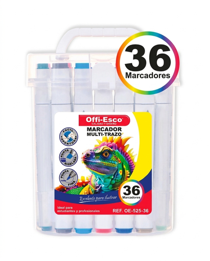 [719005] Marcador Permanente Multi-Trazo X36 Und Offi-Esco OE-525-36
