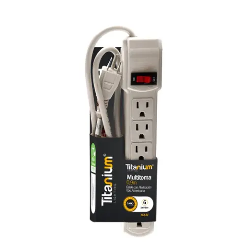 [303194] Regleta 6 Salidas 0.9M Con Protector ECA34