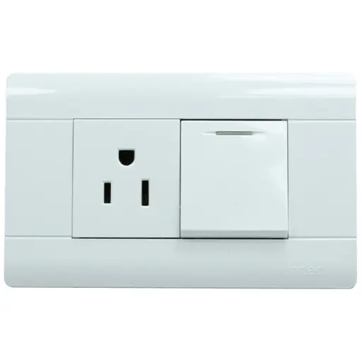 [309020] Toma + Interruptor Policarbonato Unitec