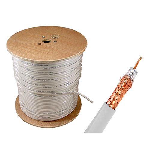 [312155] Cable Coaxial Rg6 90% Blanco X Metro Accel 