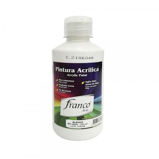 [310097] Pintura Acrilica Al Frio 250ml Franco art