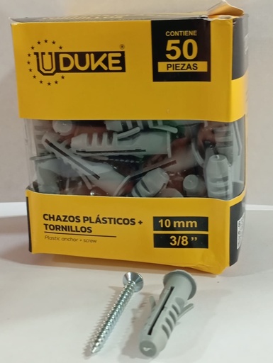 Tornillo 3/8 Con Chazo x50 Unidades