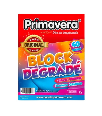 [121019] Block Iris Degrade 40 Hojas 21x27.7cm