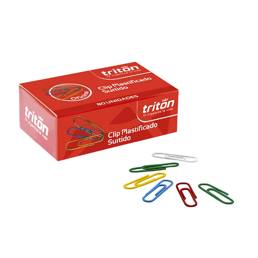 [121282] Clip Plastificado Plegadiza X 80 TRITON