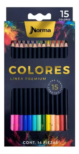 [121458] Colores Norma línea premium 15 Uniades